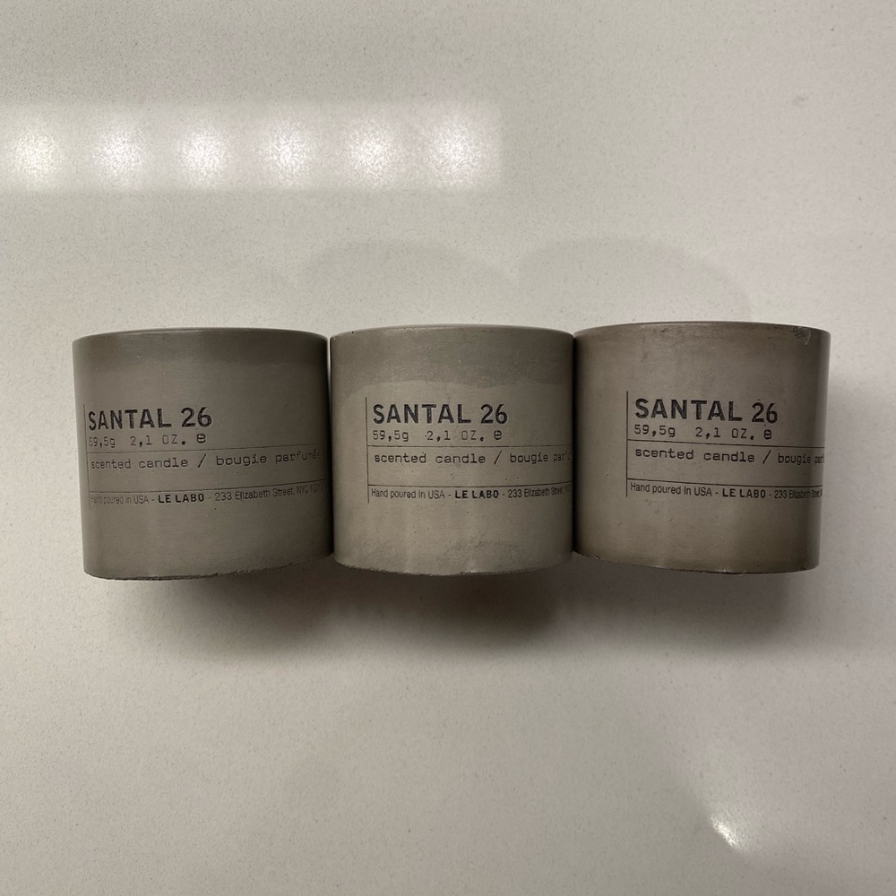 Le Labo Santal 26 Set of 3 Concrete Votives